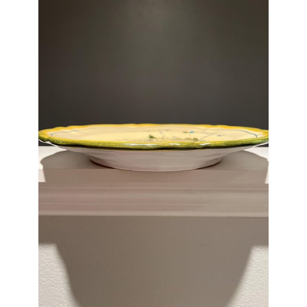 Stunning Vintage Bristow Malta Ceramic Plate – Italian Floral Design 13 Inches - Picture 4 of 8